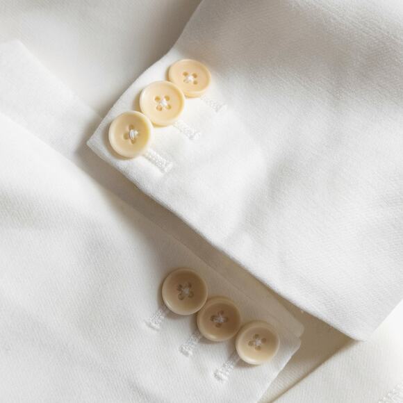 BCBGMaxAzria Lloyd Open Blazer Jacket White Size S Office Siren - Picture 10 of 10